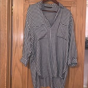 Zara plaid top